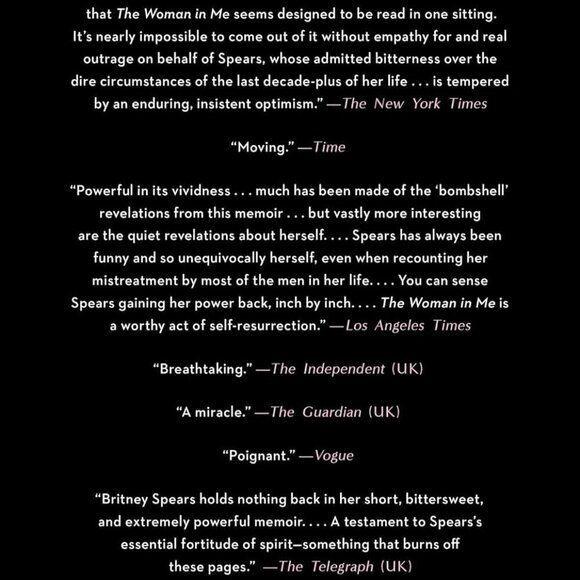 The Woman in Me Hardcover Book by Britney Spears - Picture 3 of 8